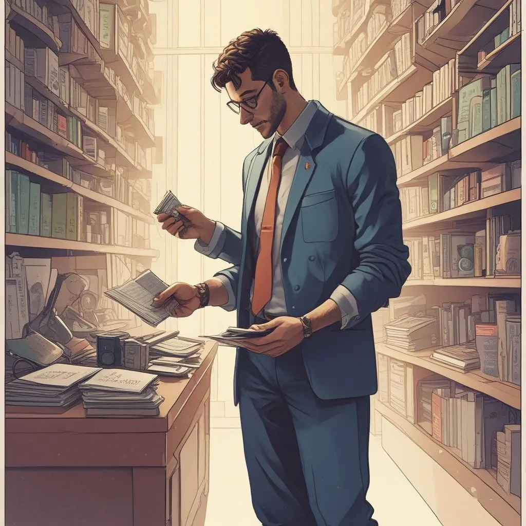 an illustration of a person earning micro-credentials