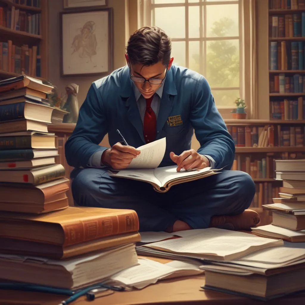 an image of a person studying for certifications