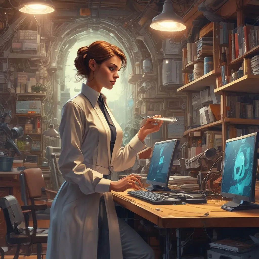 an individual using technology for career growth