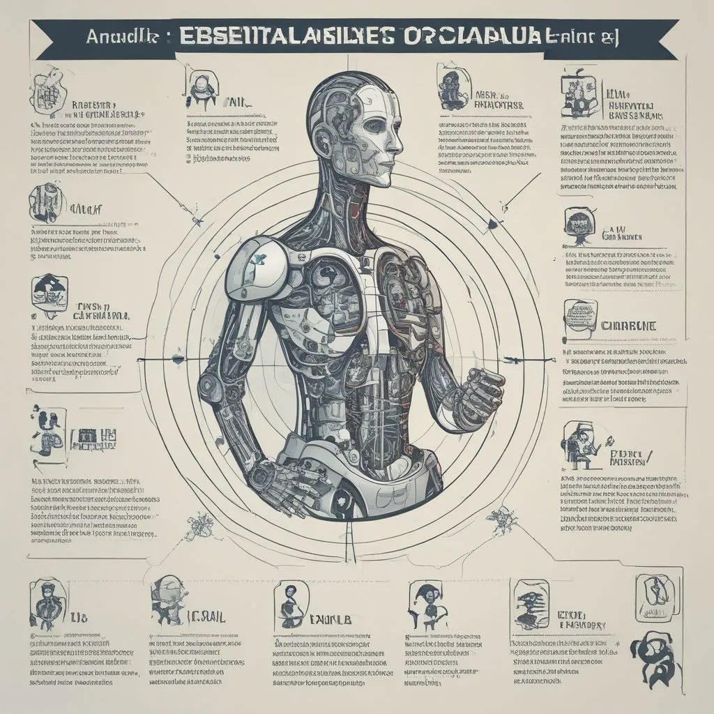 an infographic showing essential skills for AI careers