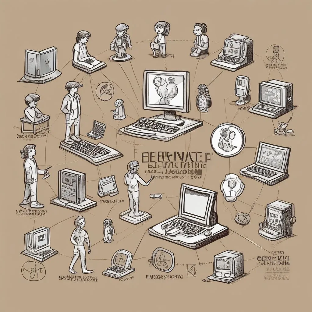 graphic showing the evolution of education with technology