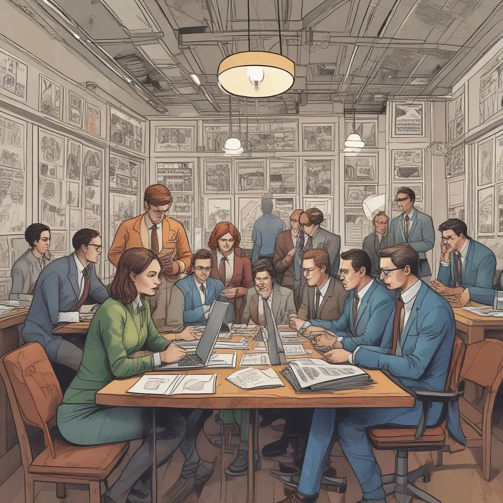 Illustration of emotional intelligence concepts in the workplace