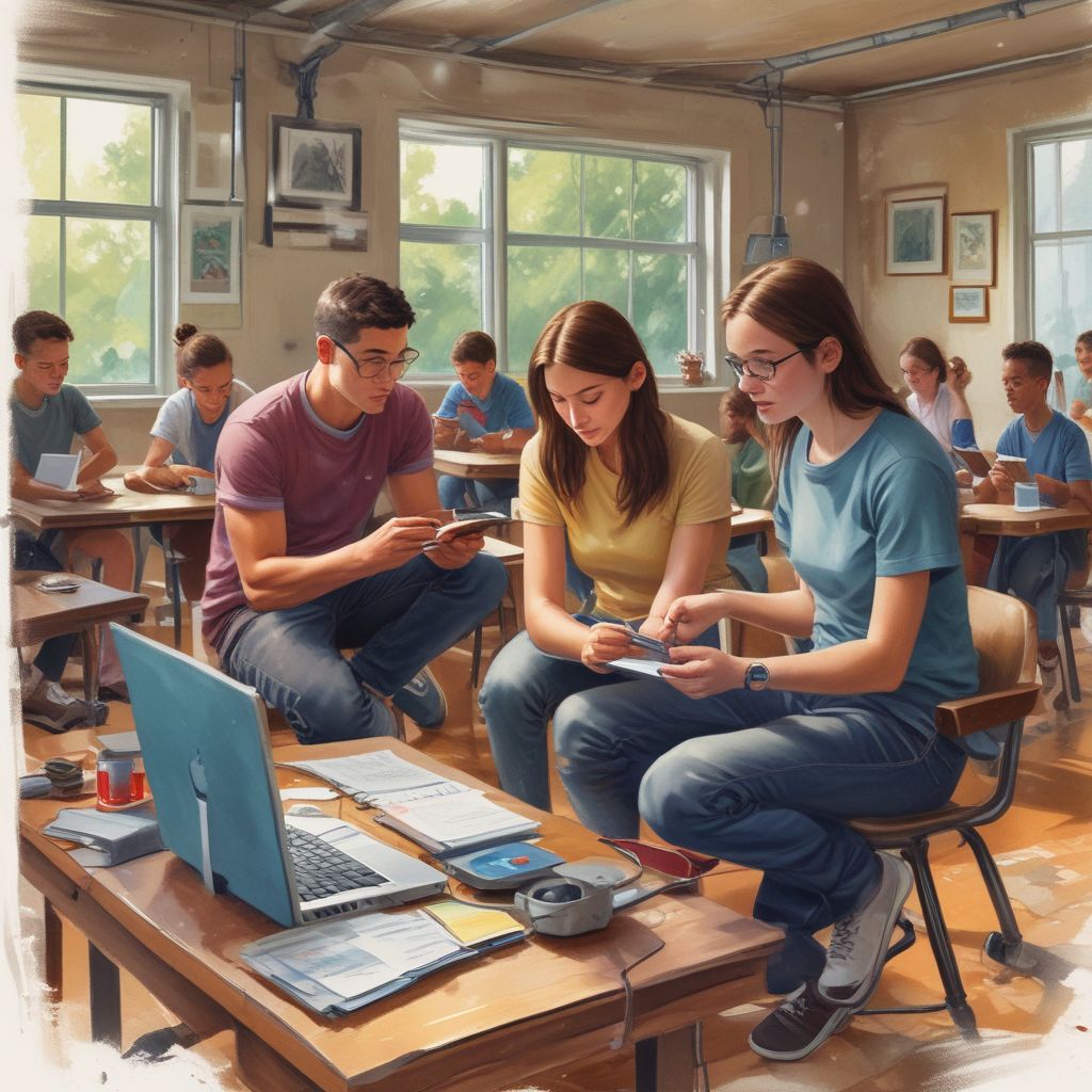 students engaging with adaptive learning tools