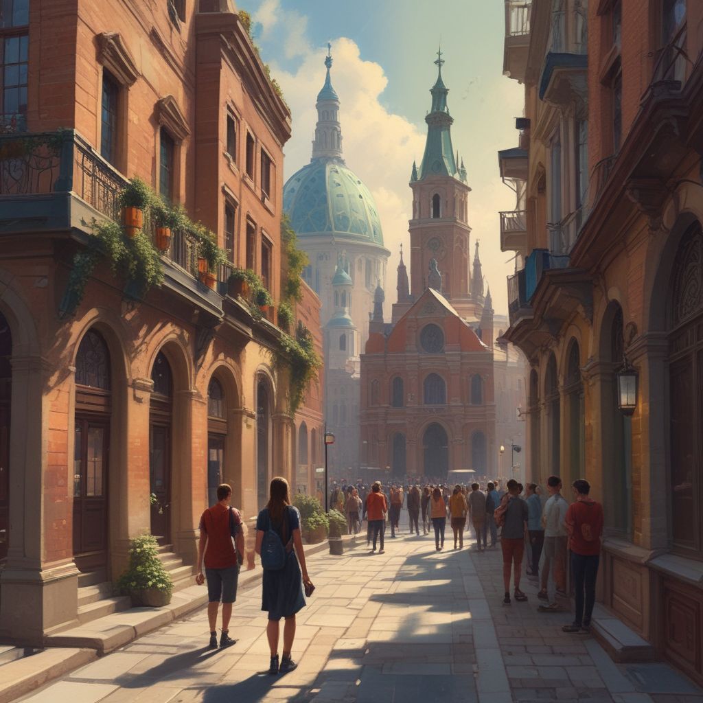 students exploring a new city while studying abroad