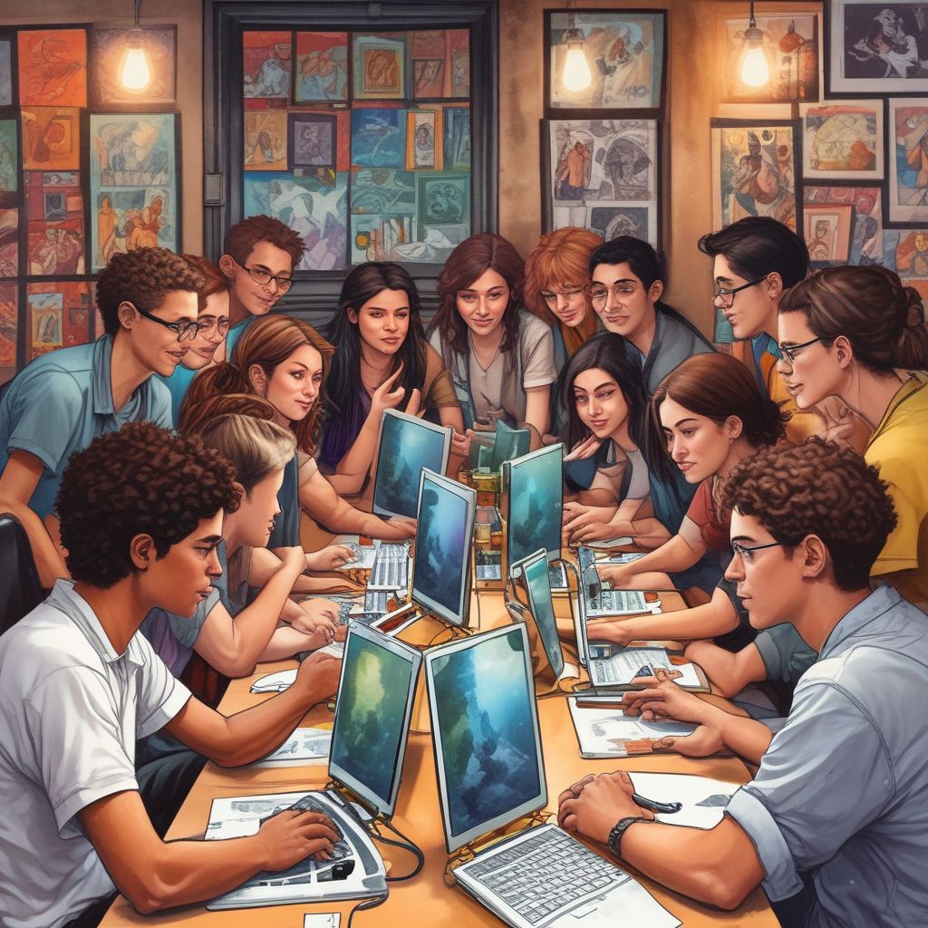 students collaborating online with a positive mindset