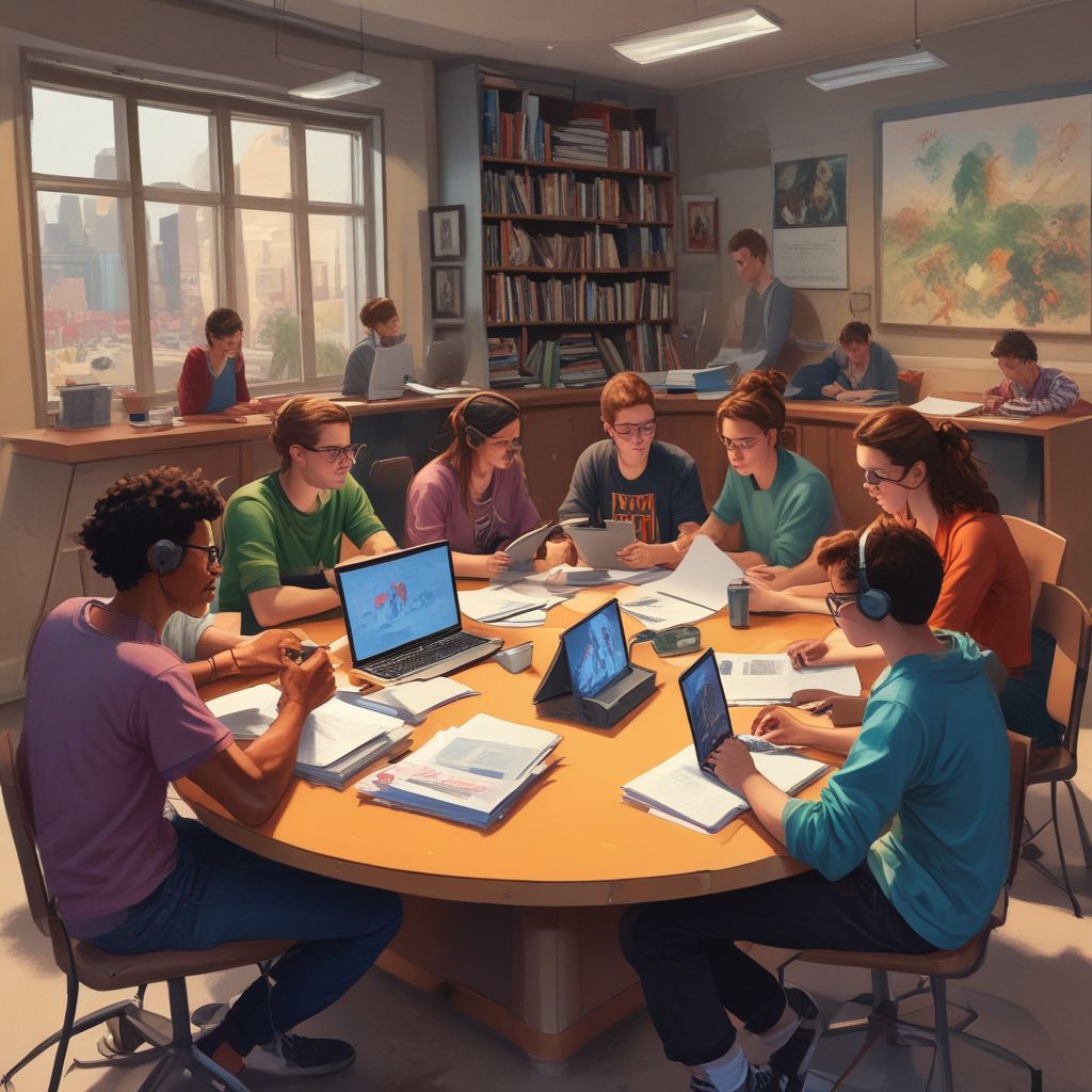 students engaging in virtual study groups