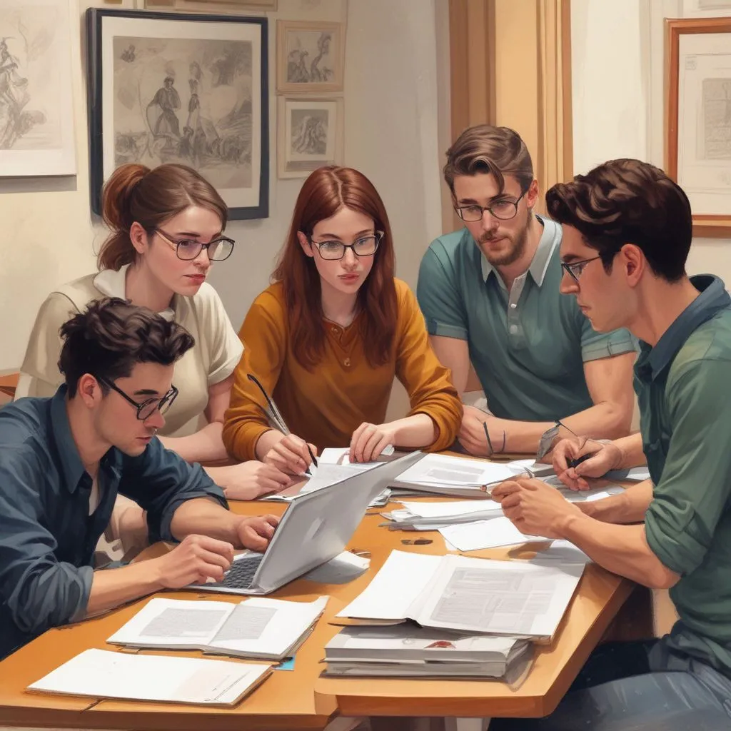 students collaborating in an online course setting