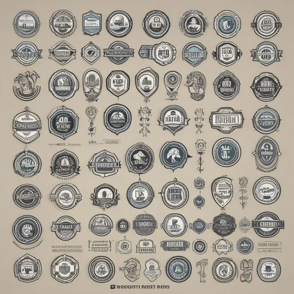 Graphic showing digital badges and their applications