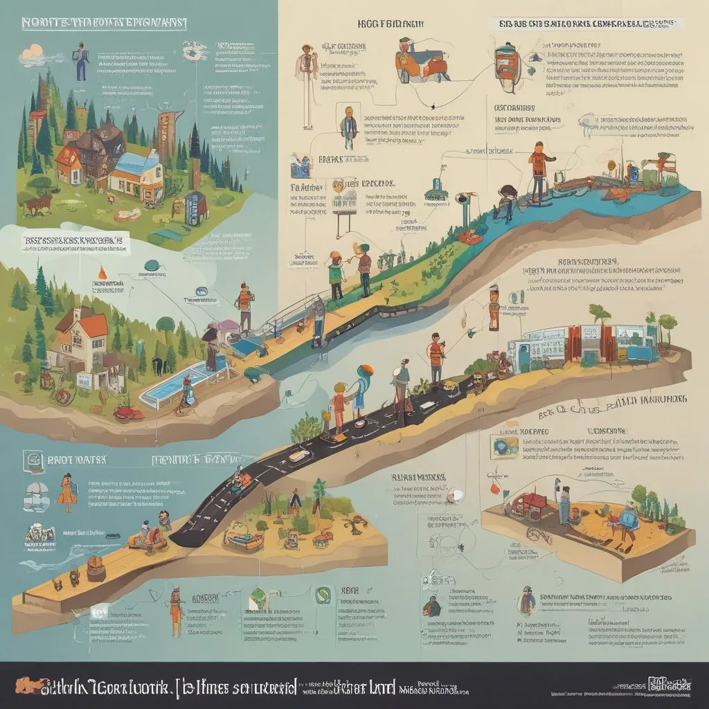 an infographic showing the evolution of career pathways and remote work