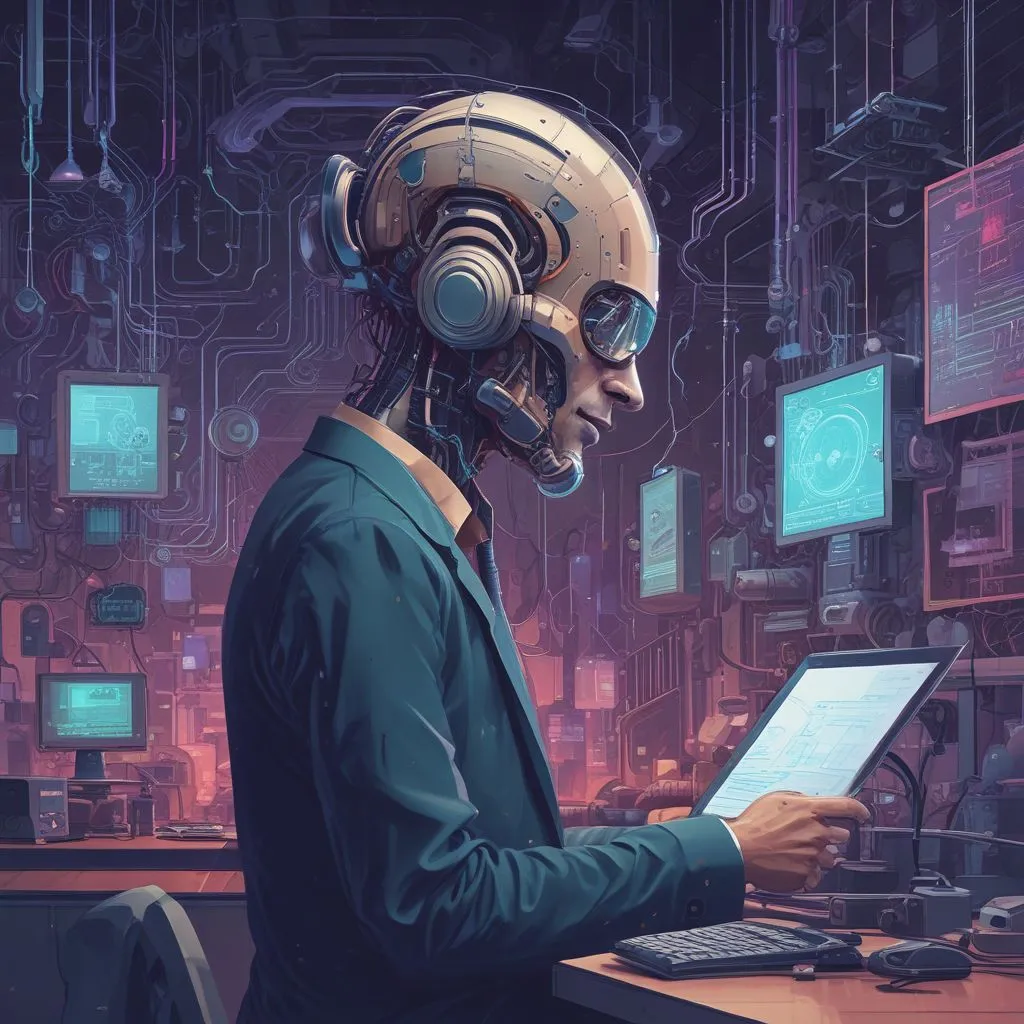 person analyzing AI job trends