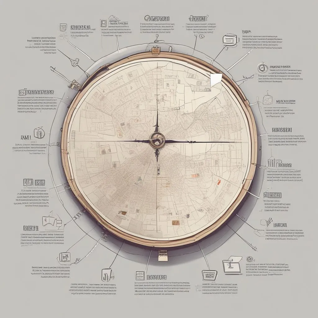 Realistic infographic-style desk scene: CUET course map with arrows linking Commerce, Humanities, Science to careers like Analyst, HR, Content, Research; Indian student hands highlighting options; clean minimal design