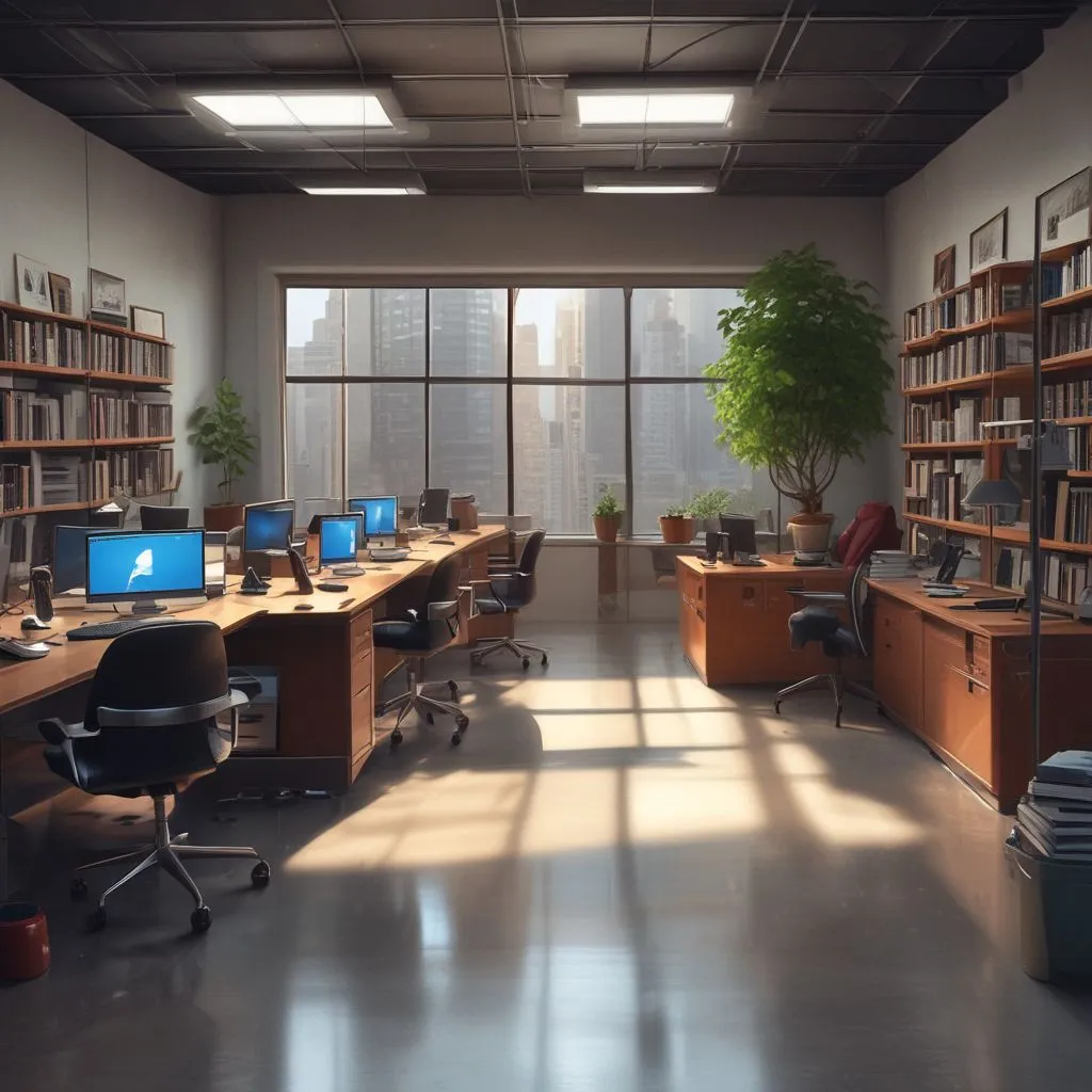Self-taught professionals working in a modern office