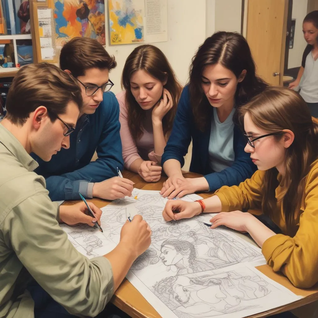 Students collaborating in a study group showcasing emotional intelligence