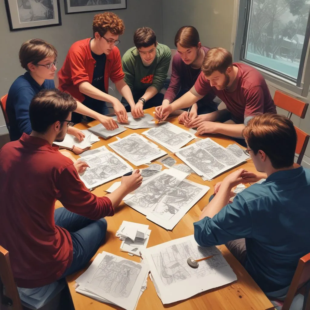 students collaborating on interdisciplinary projects