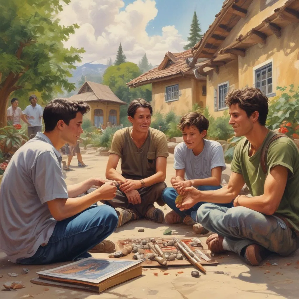 students engaging in a cultural exchange activity