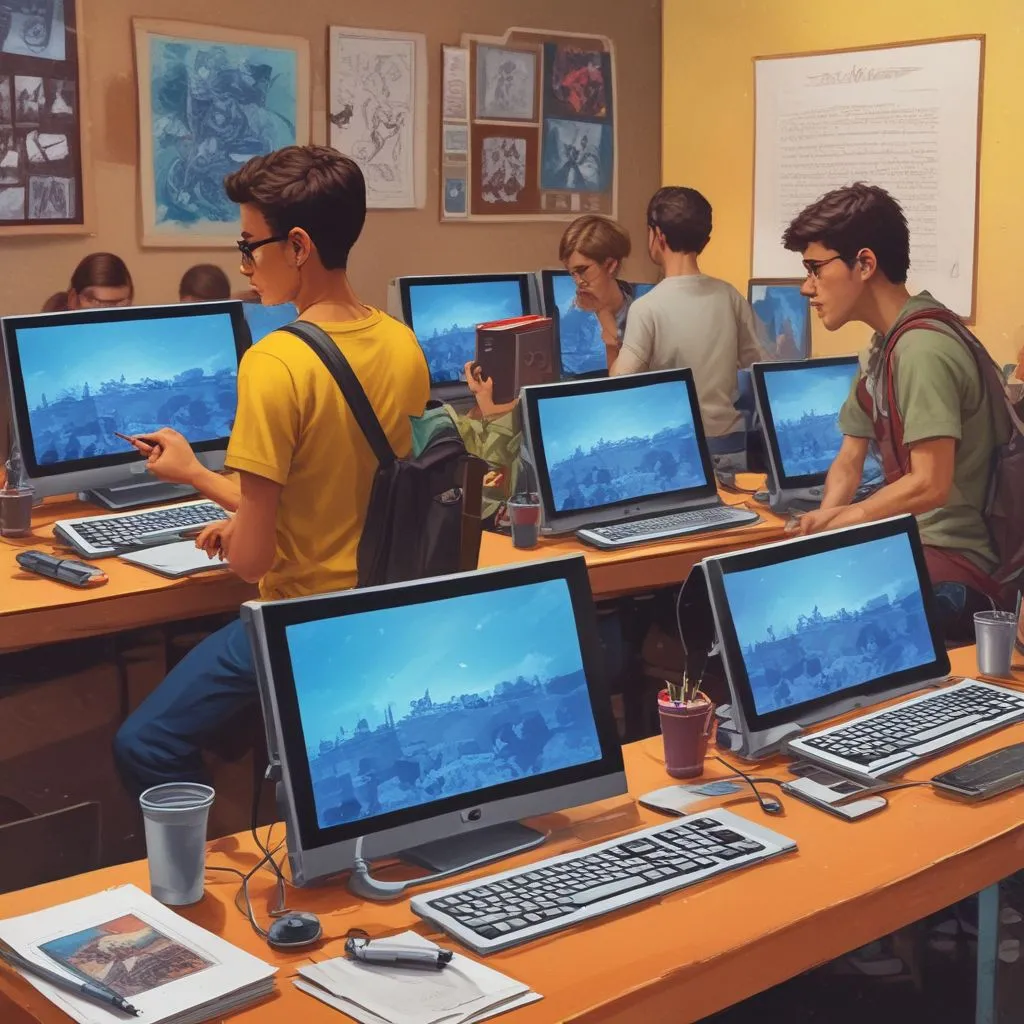 students engaging in tech workshops abroad