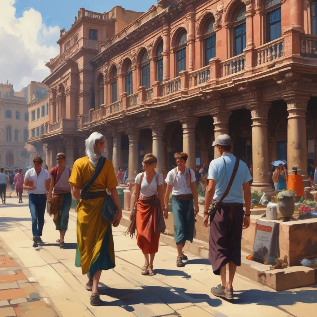 students exploring new cultures while studying abroad