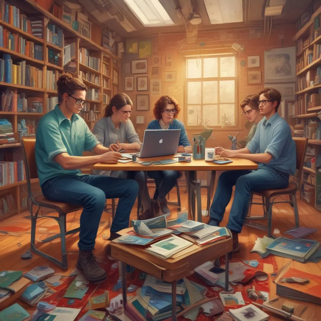 students using adaptive learning software