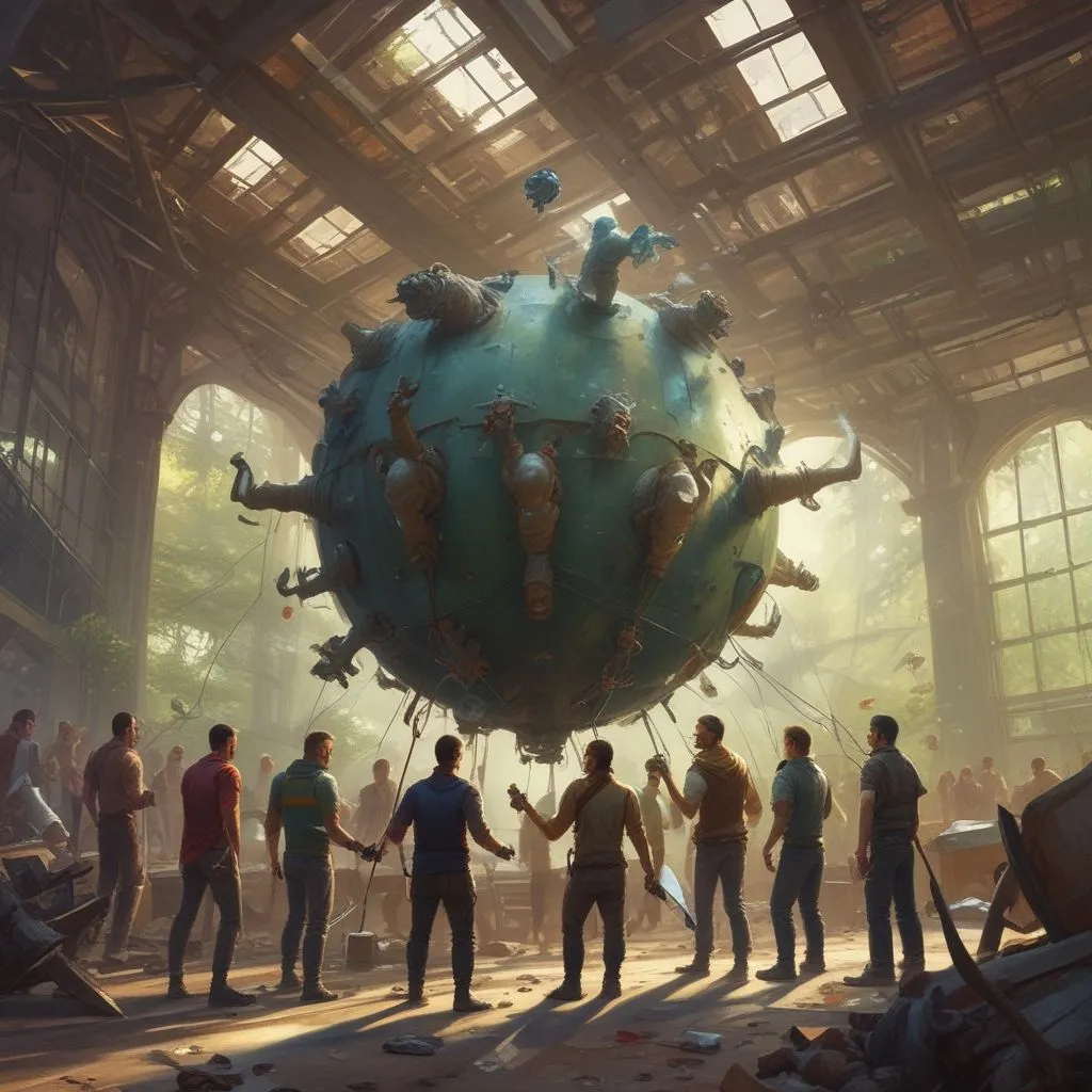 visual representation of teamwork in a hybrid setting