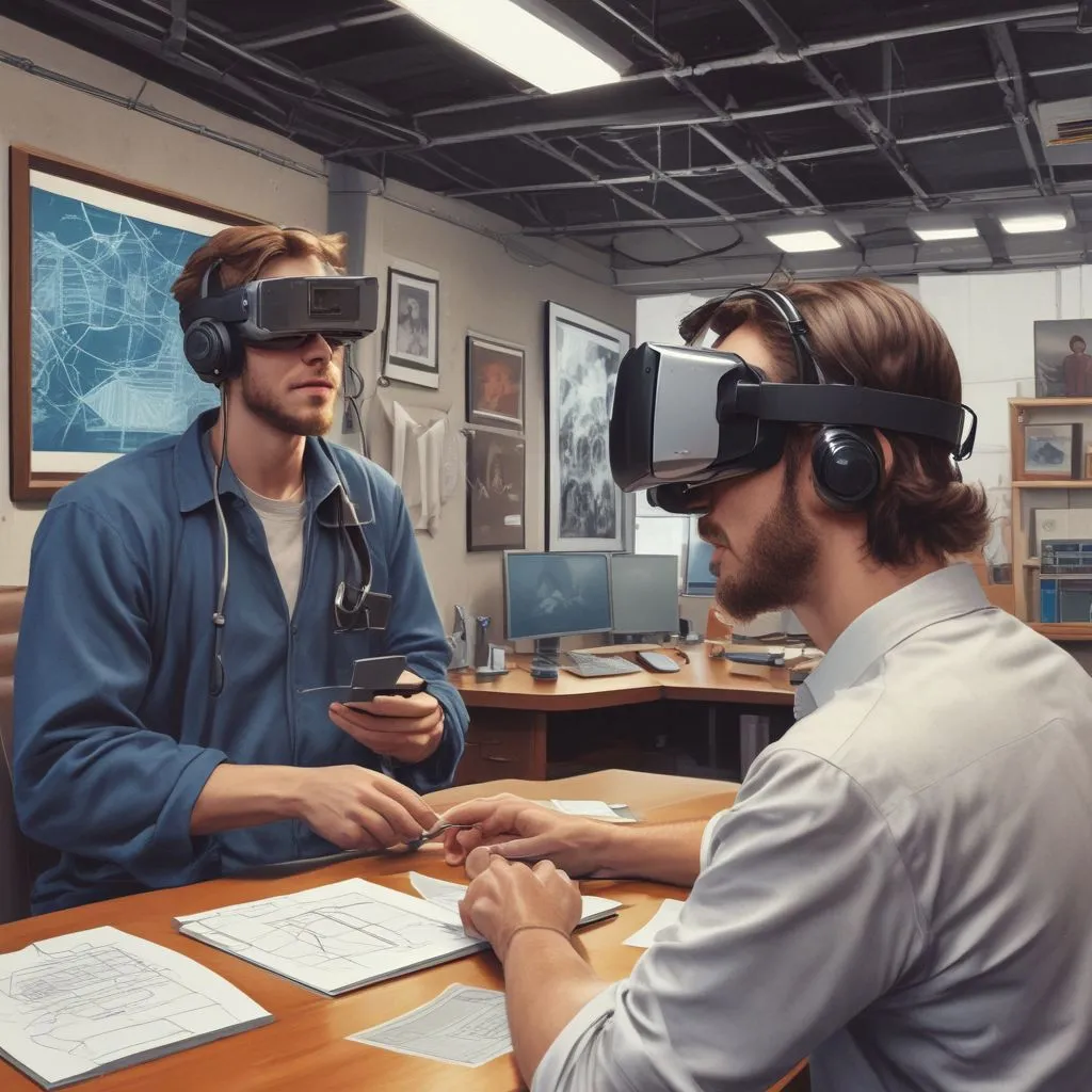 VR headset being used for career assessment