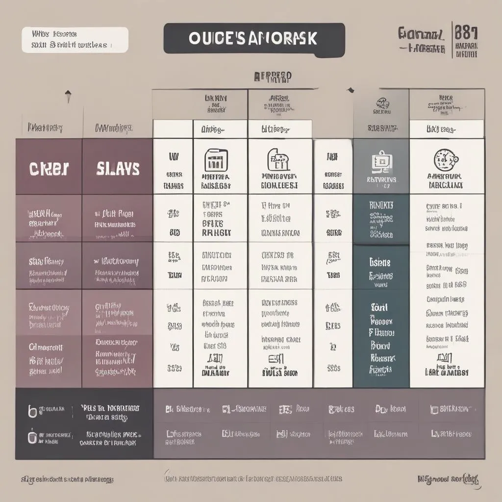 A comparison table with two columns labeled "Offer A" and "Offer B," with rows for salary, remote work, insurance, learning budget, and culture, each with a thumbs-up or thumbs-down icon