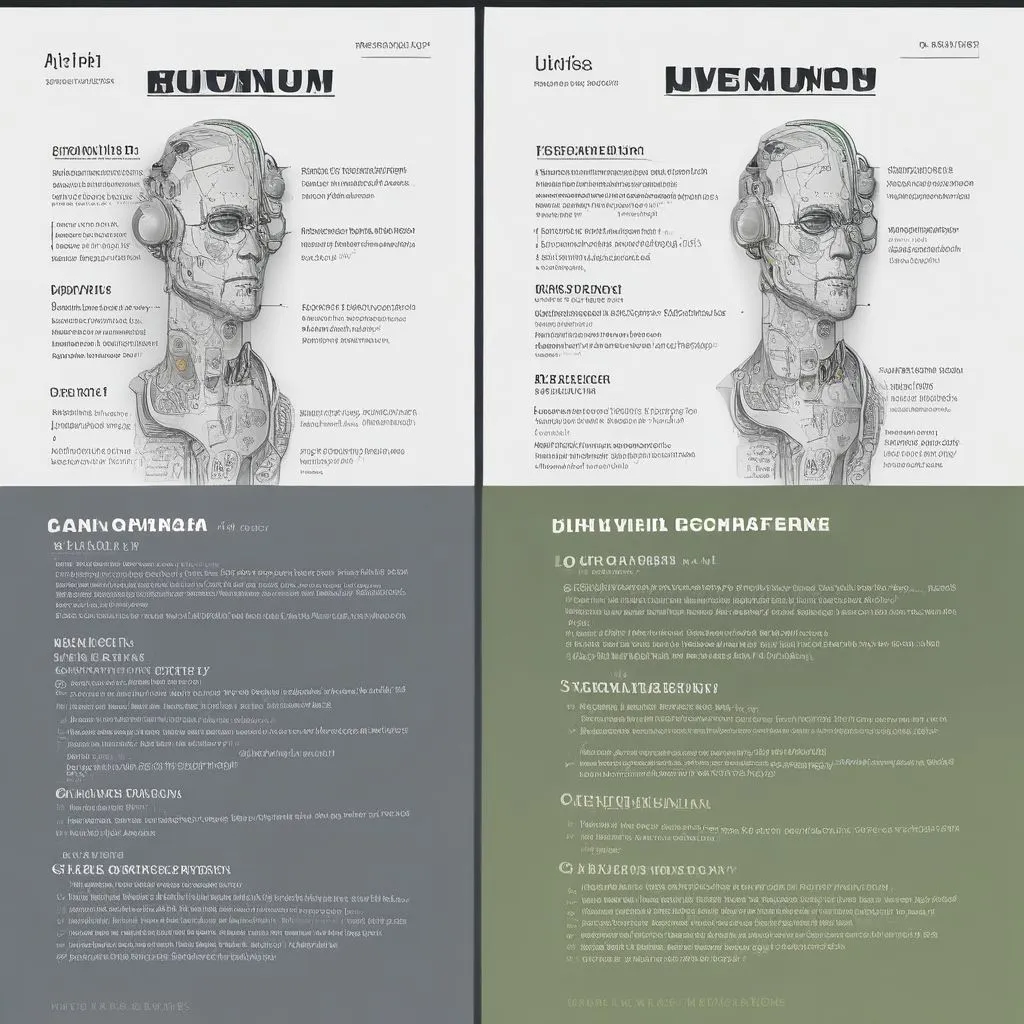 A side-by-side comparison of a plain resume and an AI-enhanced resume with highlighted keywords and a clean layout