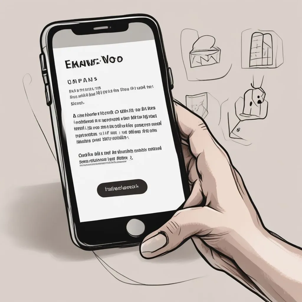 A smartphone screen showing a professional thank-you email draft with the interviewer’s name and a key discussion point