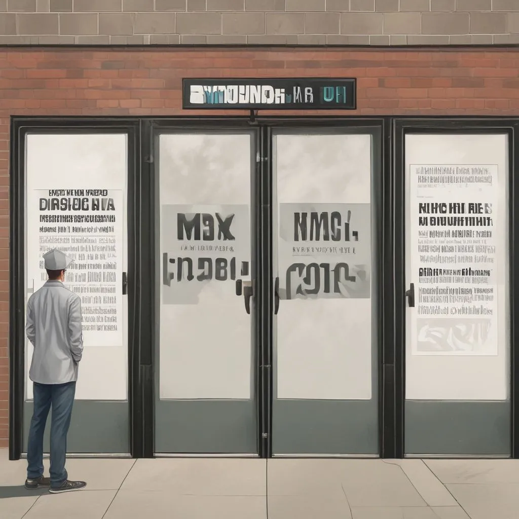 A student in graduation cap looking at two doors labeled "M.Tech/MBA" and "M.Sc/PhD" with a biotech lab background