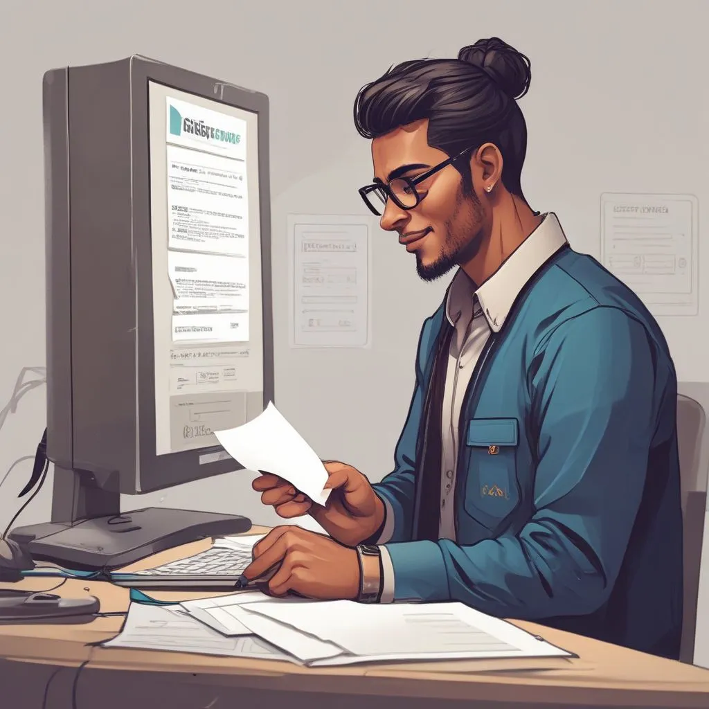 An Indian graduate filling out an online registration form on a staffing agency website with a progress bar