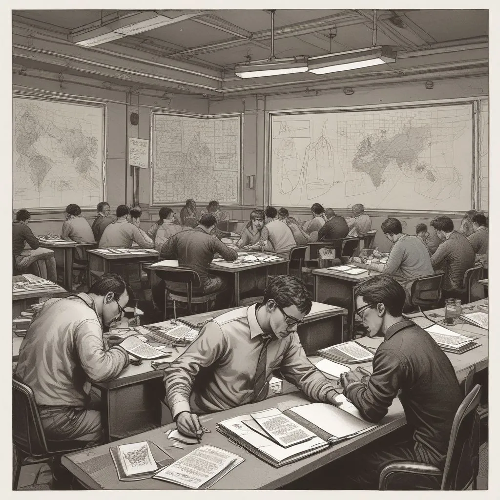 behavioral finance classroom or students studying