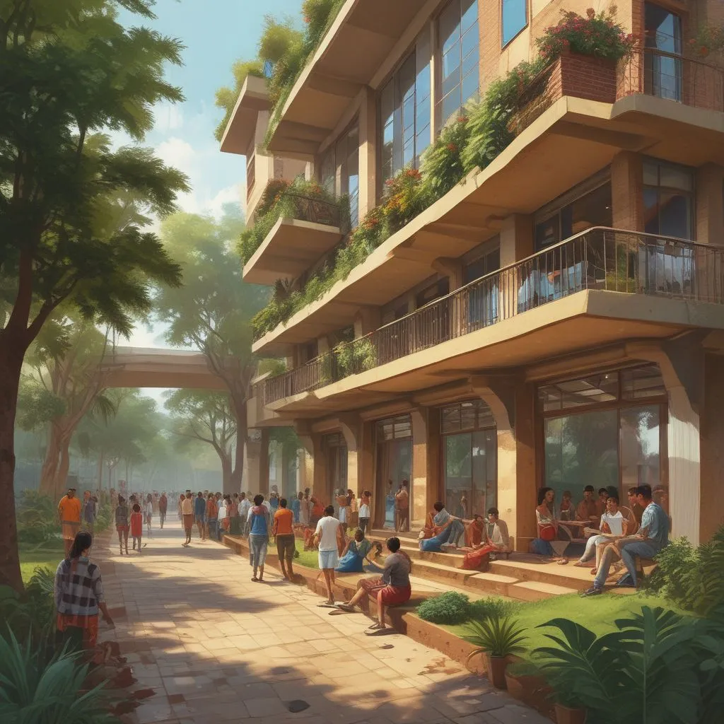 campus life at sustainable design colleges in India