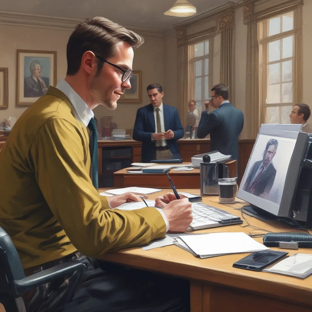 Candidate preparing for a video interview