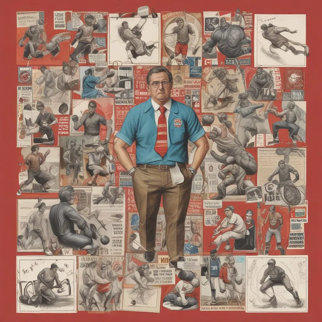 Collage of sports management activities
