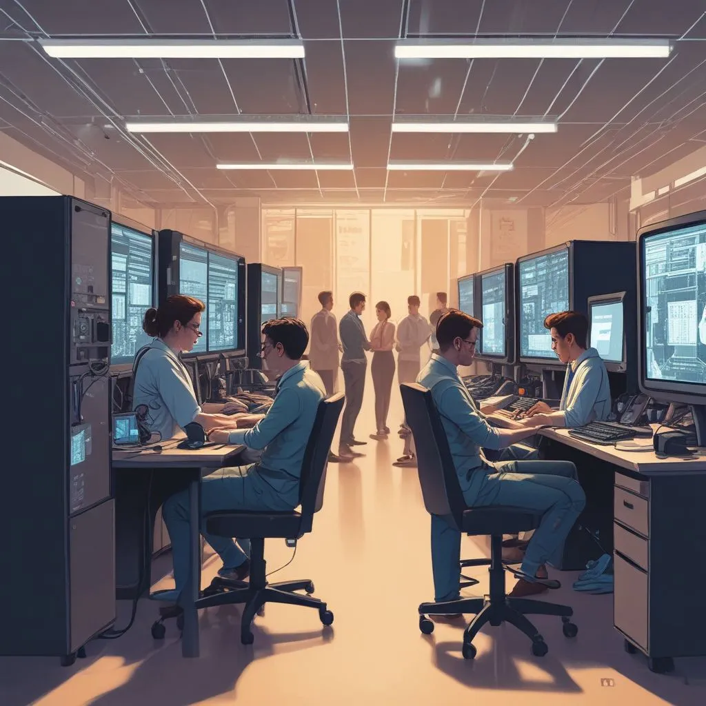 data analysts working on computers