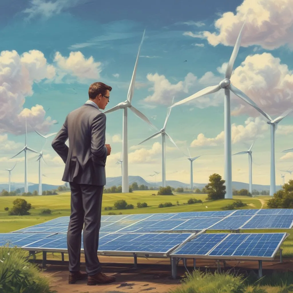 Data analysts working on renewable energy trends