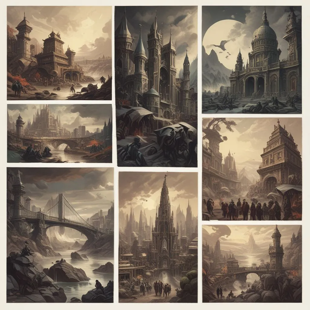 diverse work samples in a portfolio