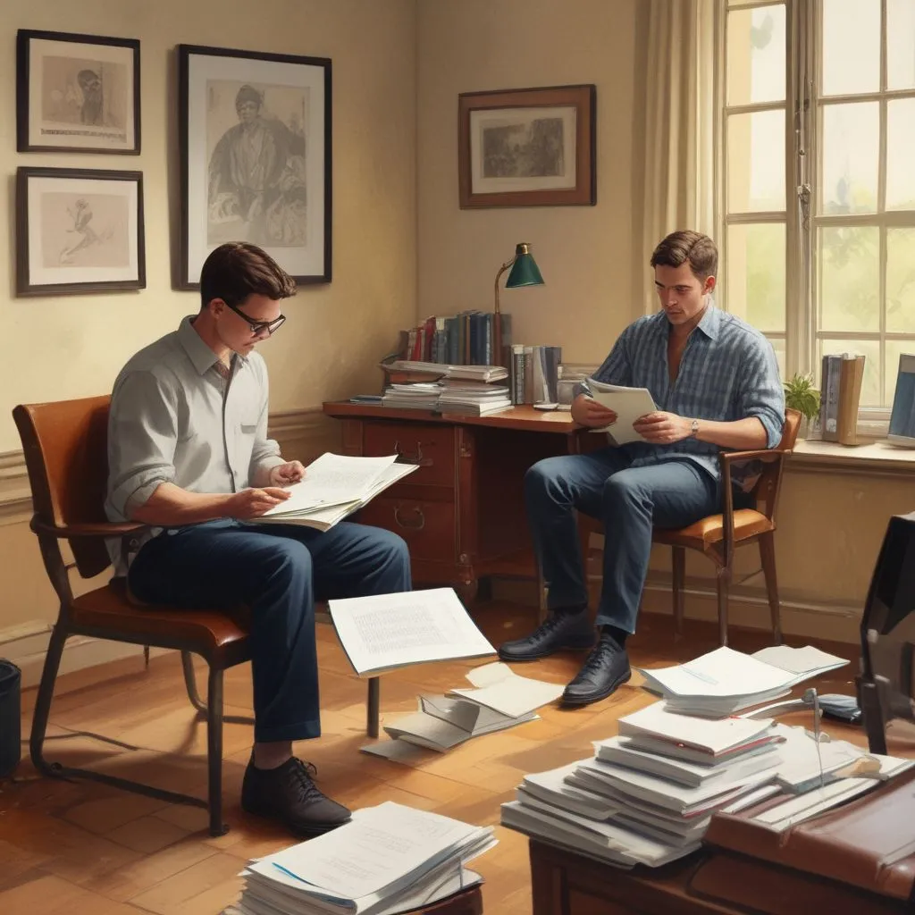 grads preparing for an interview with notes