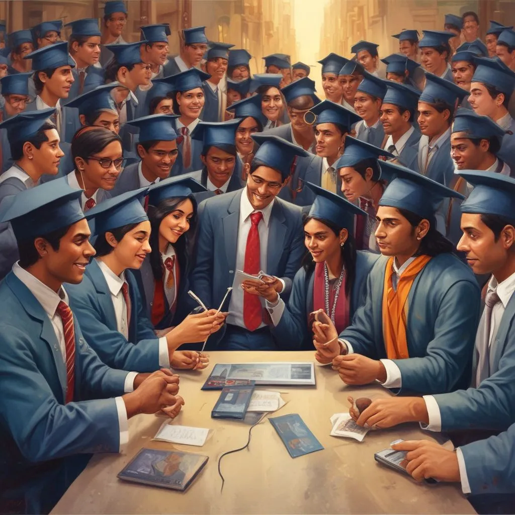 Group of Indian graduates networking on LinkedIn