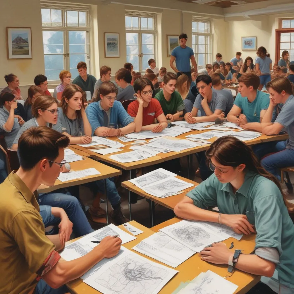 Group of youngsters attending a career workshop