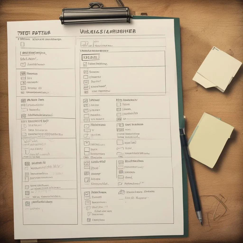 Image of a checklist or goal-setting planner