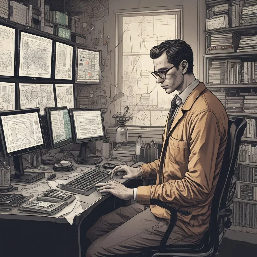 image of a data scientist at work
