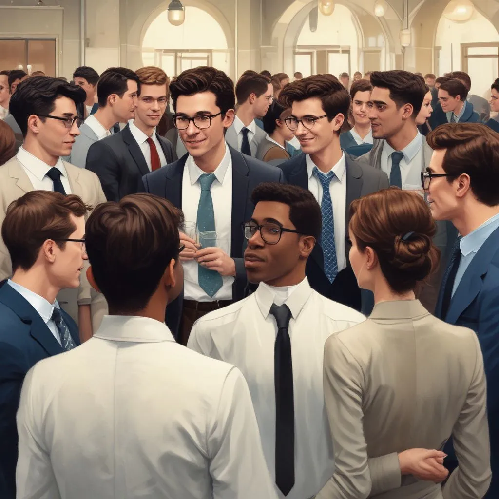 Image of a graduate networking at an event