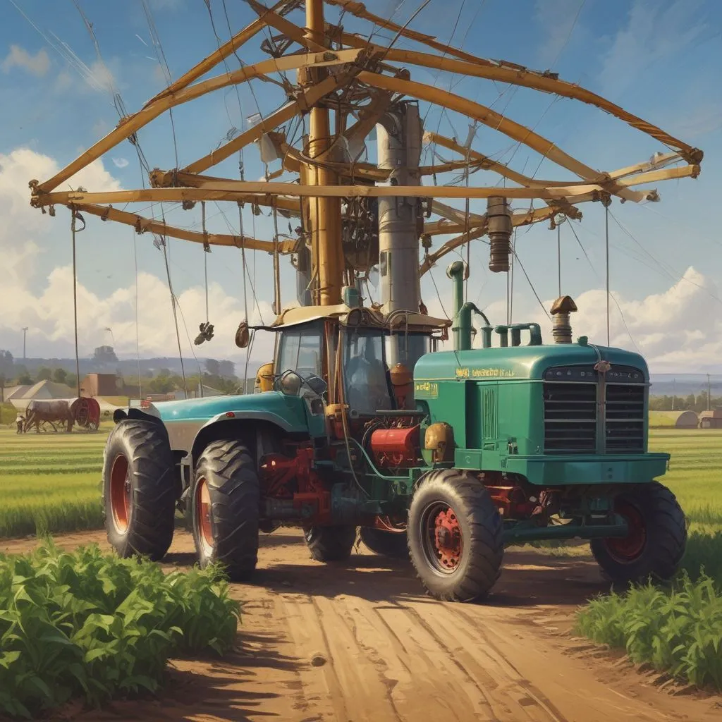 Image of a modern agricultural technology setup