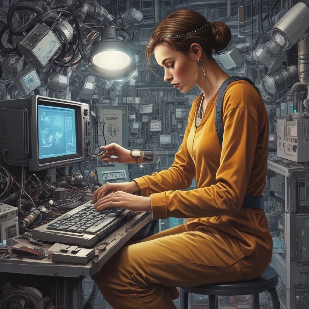 image of a person adapting to new technology