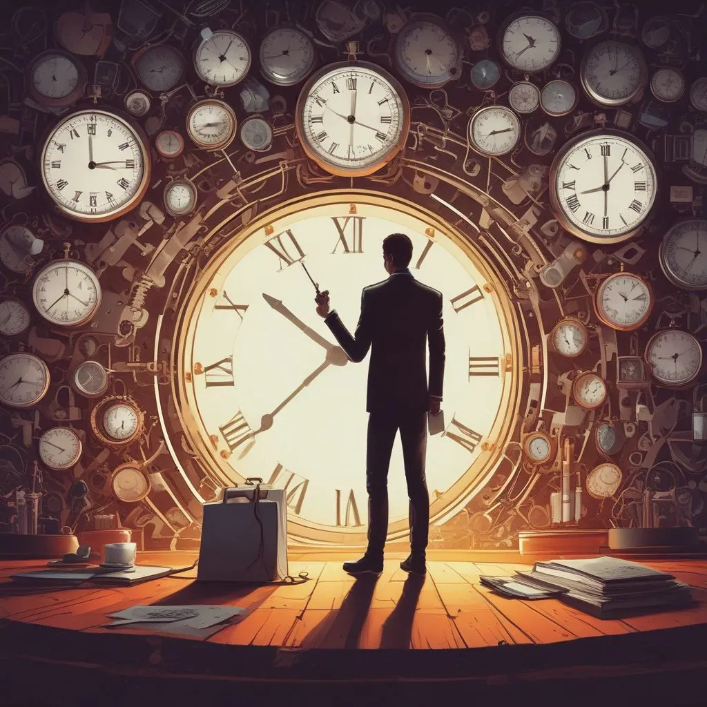 image of a person managing time effectively