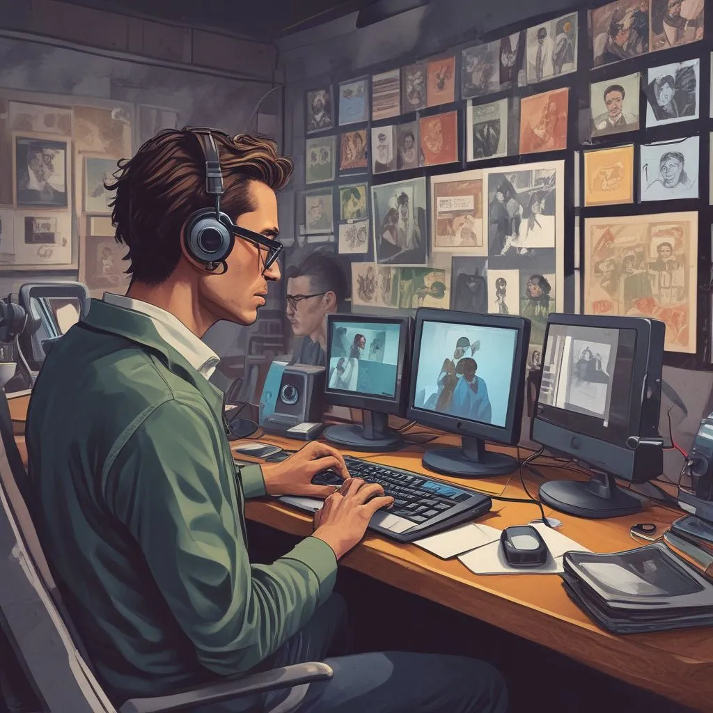 Image of a person using video conferencing tools