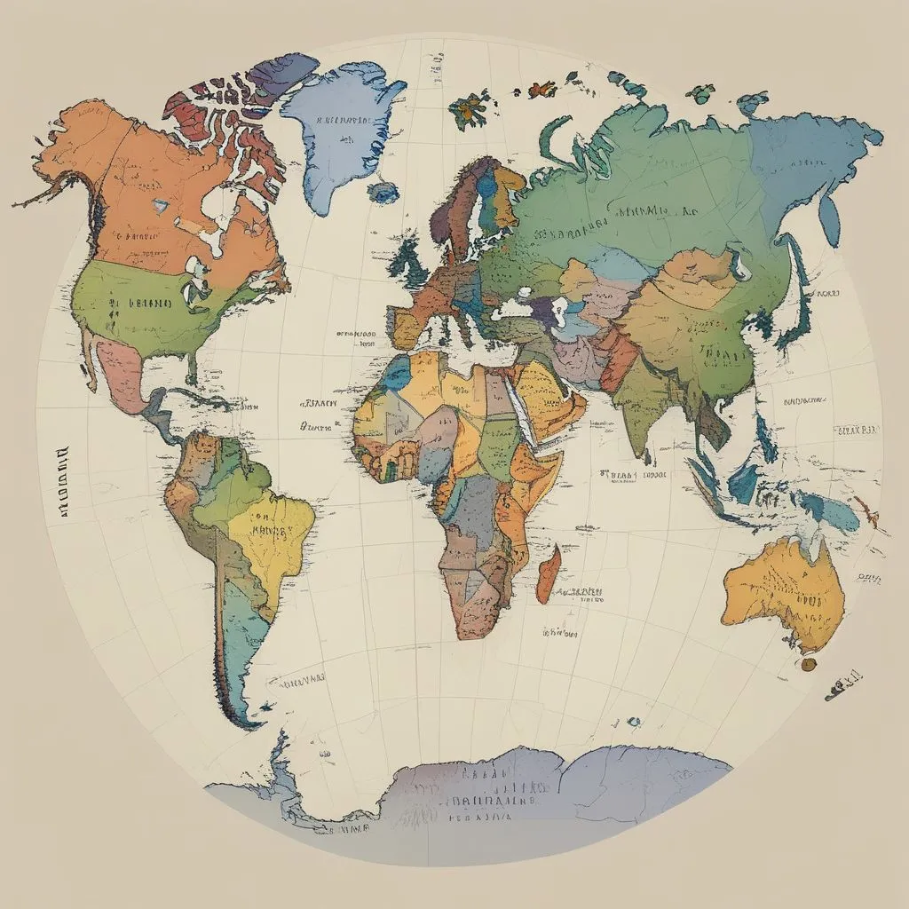 image of a world map highlighting popular study abroad countries