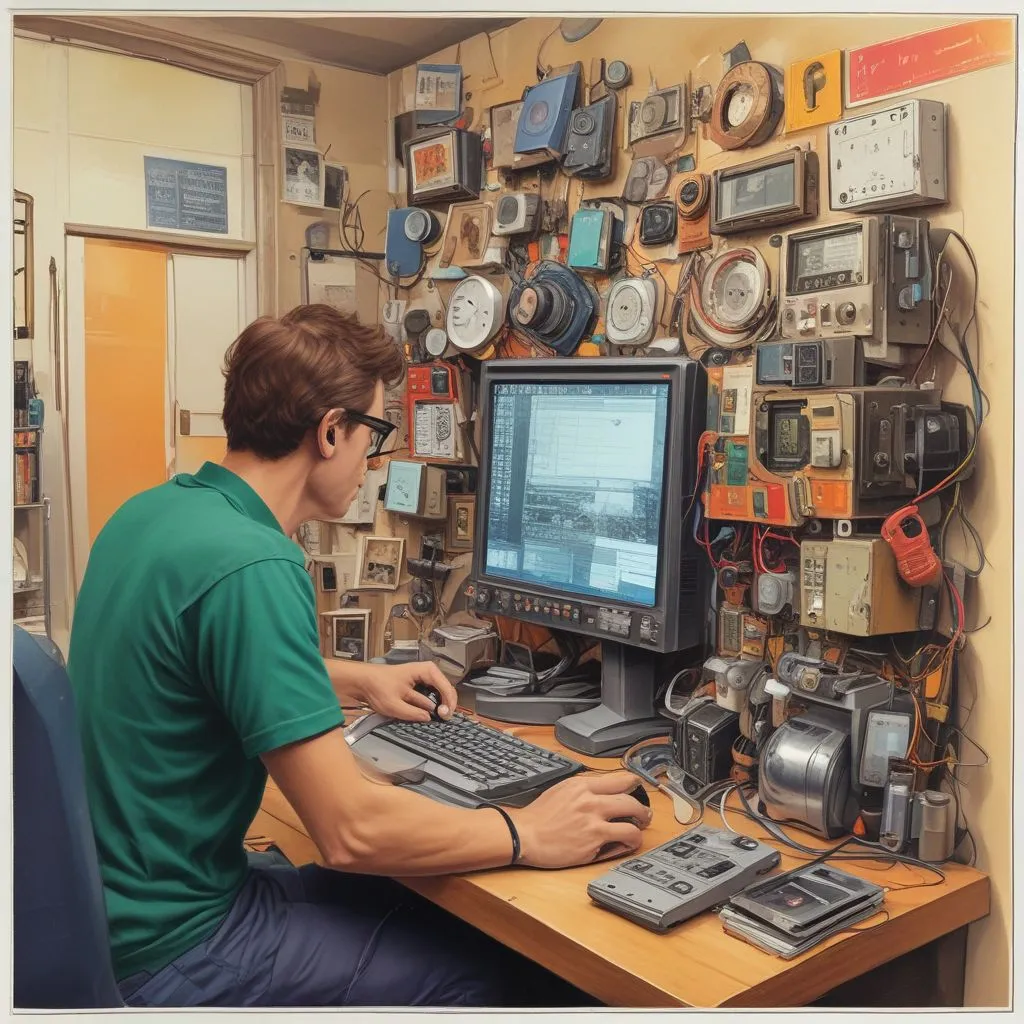image of digital communication tools in action