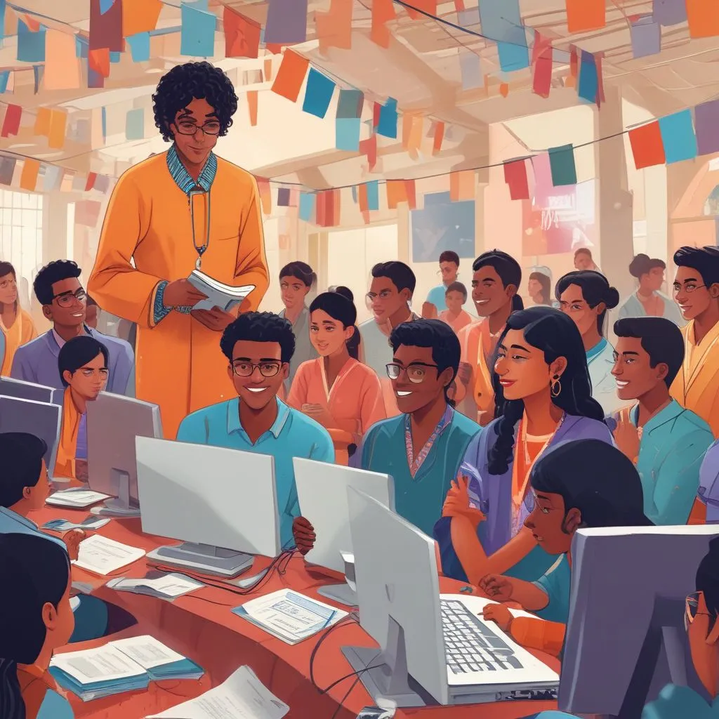 image of Indian graduates in digital workspace