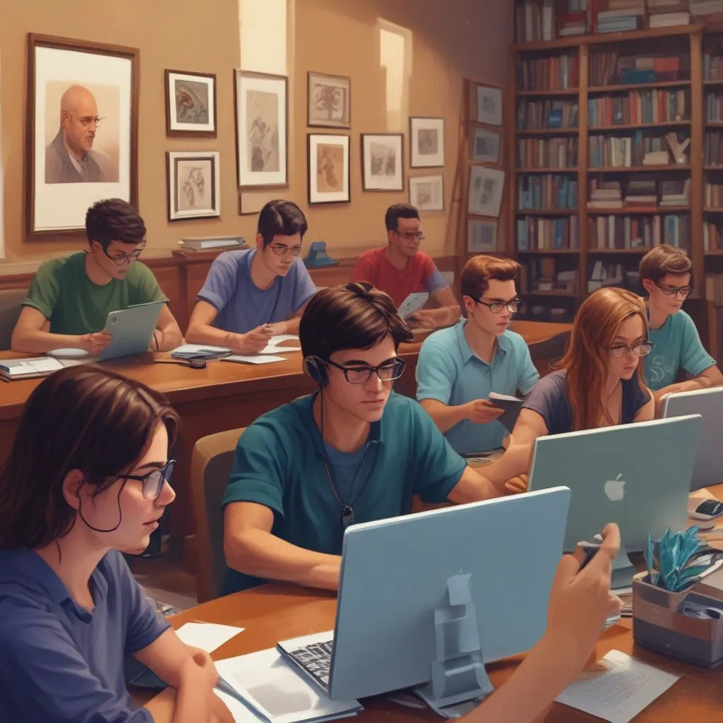 image of students attending online classes